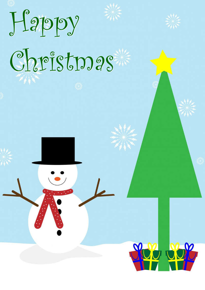 Smiling Snowman - card made with Crafty Bob's Card Creator