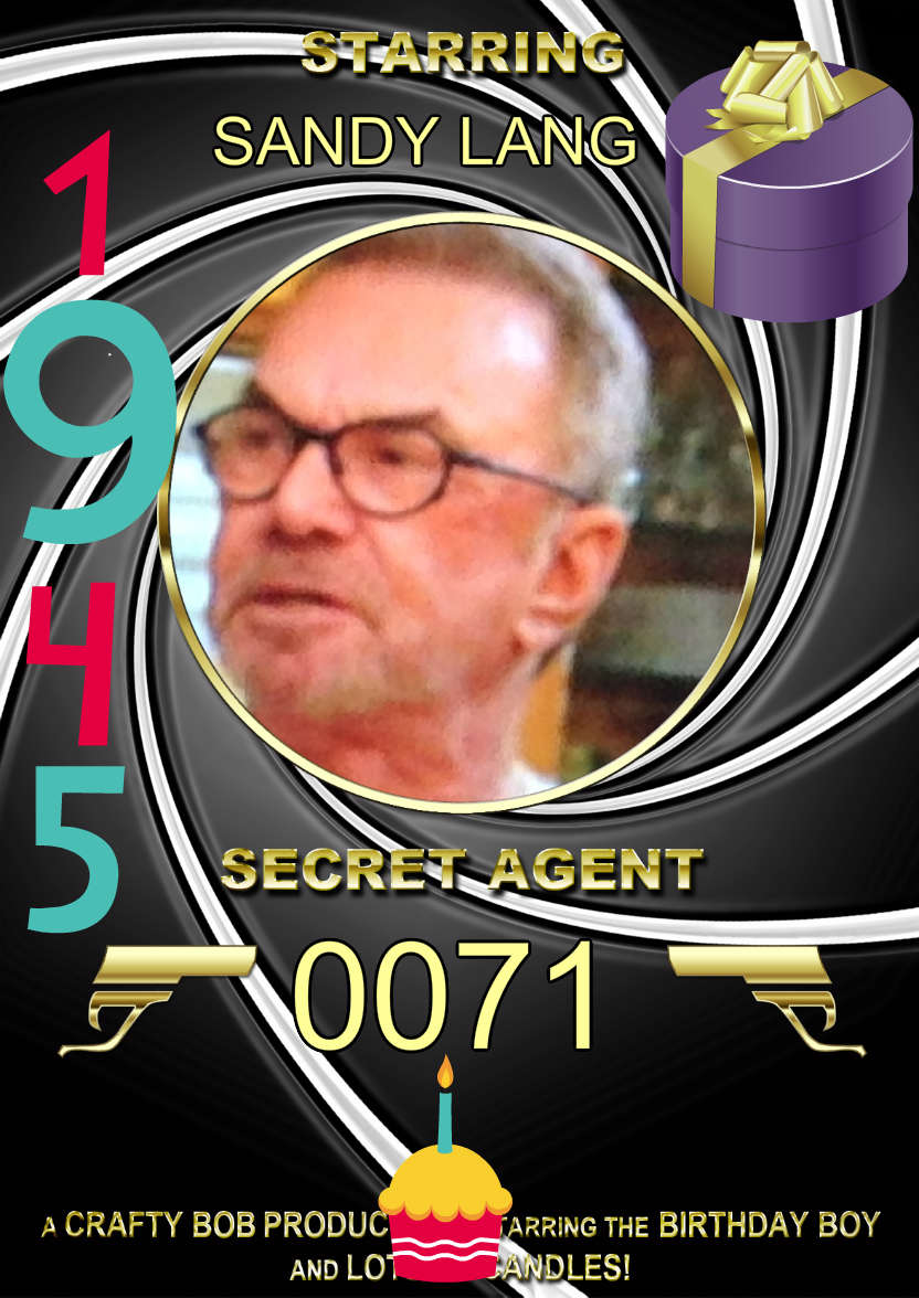 Spoof Secret Agent Photo Card - card made with Crafty Bob's Card Creator