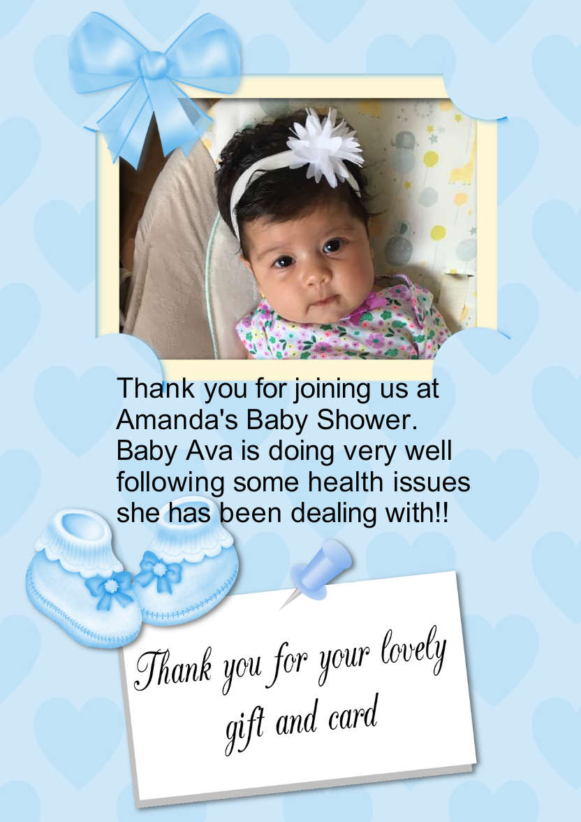 Thank You for the Baby Gift - card made with Crafty Bob's Card Creator