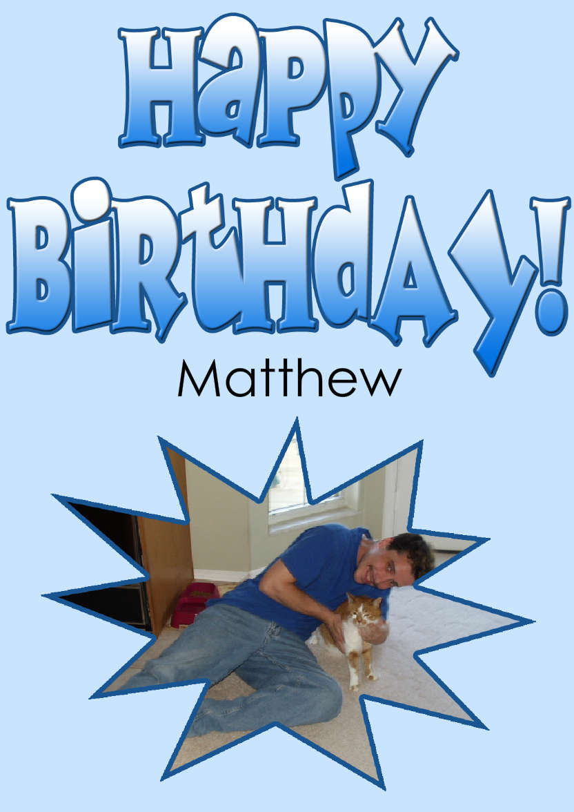 Smash Frame Birthday Card - card made with Crafty Bob's Card Creator