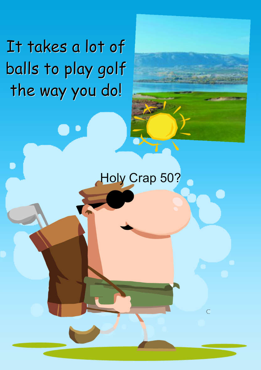 Golfer Aperture Card - card made with Crafty Bob's Card Creator