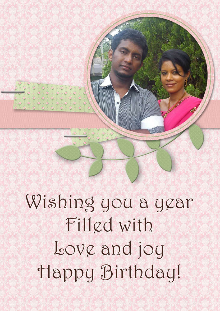 Scrapbook Style Frame Photo Card - card made with Crafty Bob's Card Creator