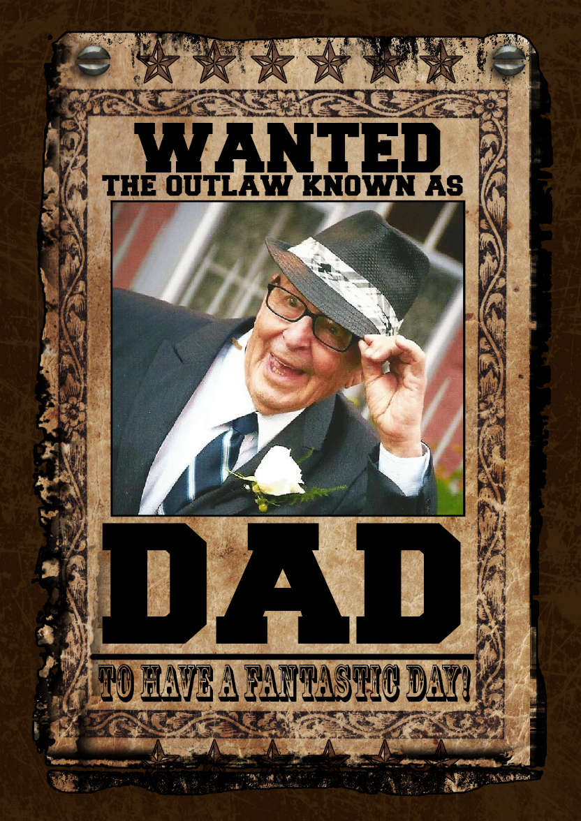 Dad Birthday. Father's Day, Photo Greeting Card - card made with Crafty Bob's Card Creator