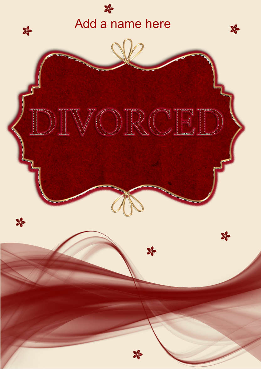 Divorced - card made with Crafty Bob's Card Creator