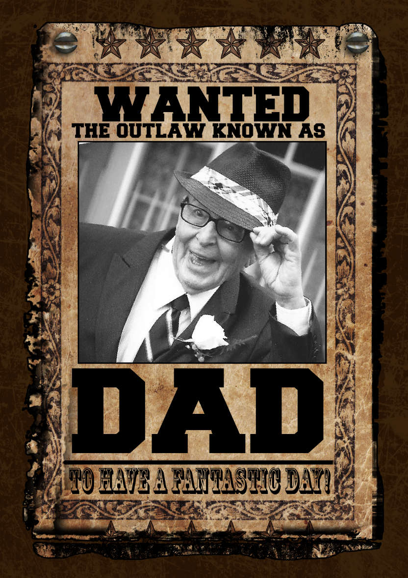 Dad Birthday. Father's Day, Photo Greeting Card - card made with Crafty Bob's Card Creator