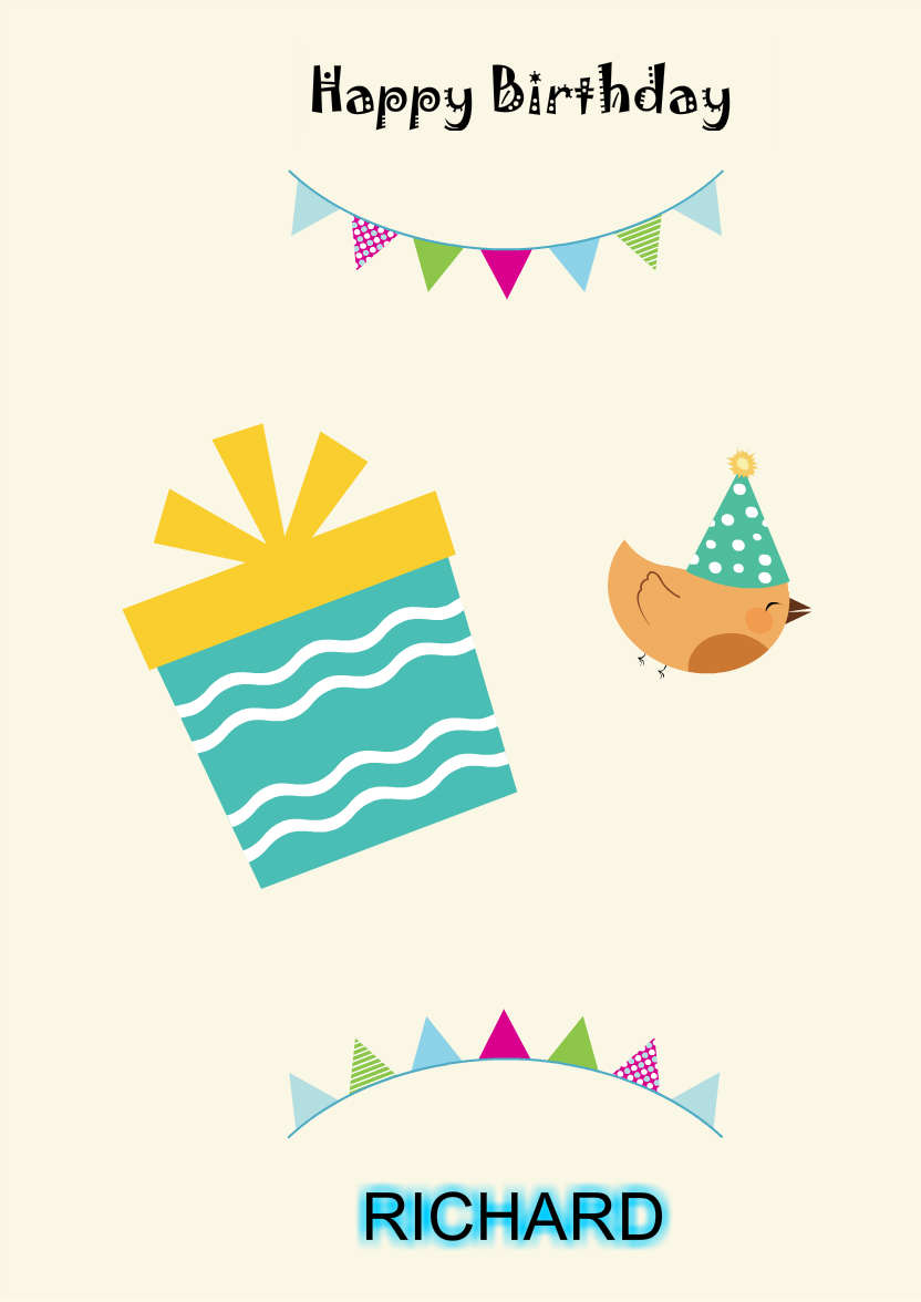 Cream Plain Background - card made with Crafty Bob's Card Creator