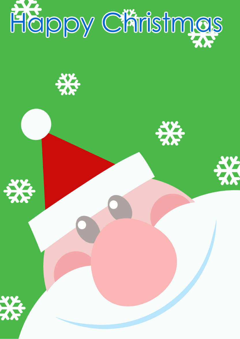 Peeping Santa - card made with Crafty Bob's Card Creator
