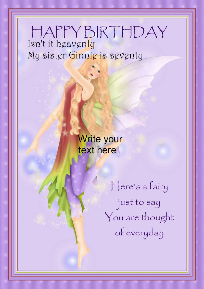 Fairy Dance - card made with Crafty Bob's Card Creator