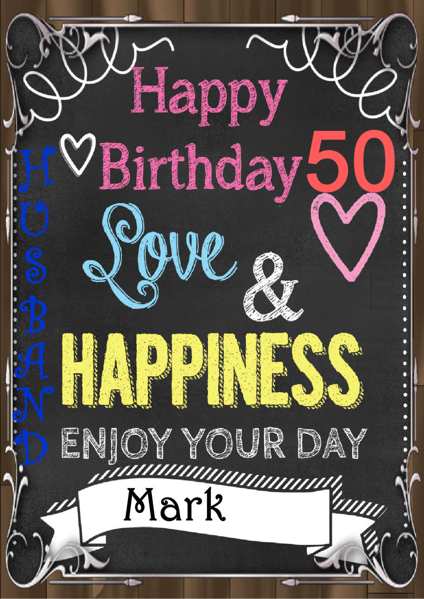 Chalkboard Card - card made with Crafty Bob's Card Creator