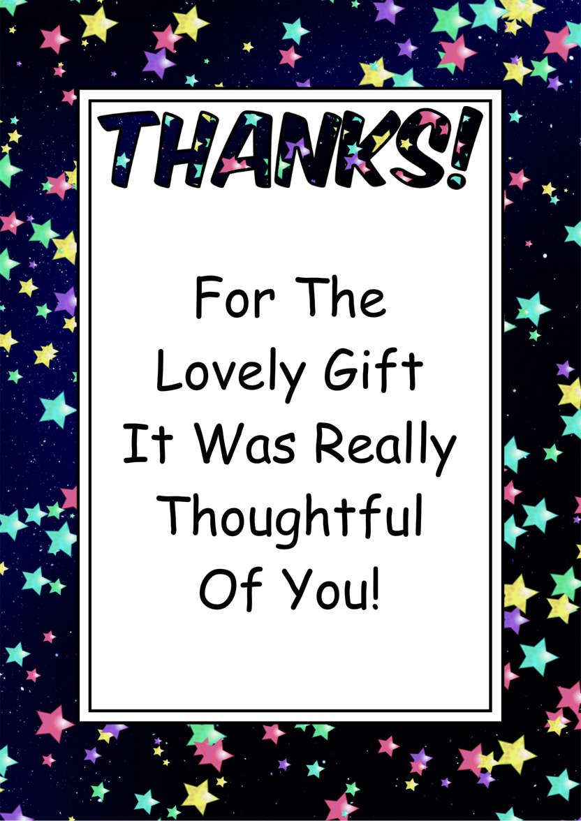 Thank You Stars Card Front - card made with Crafty Bob's Card Creator
