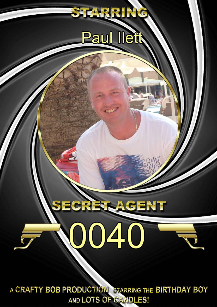 Spoof Secret Agent Photo Card - card made with Crafty Bob's Card Creator