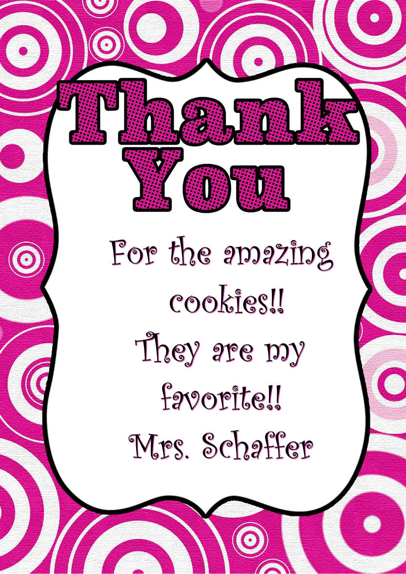 Retro Circles Thank You Card Front Pink - card made with Crafty Bob's Card Creator