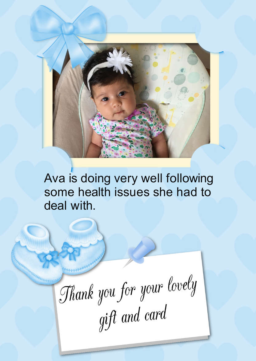Thank You for the Baby Gift - card made with Crafty Bob's Card Creator
