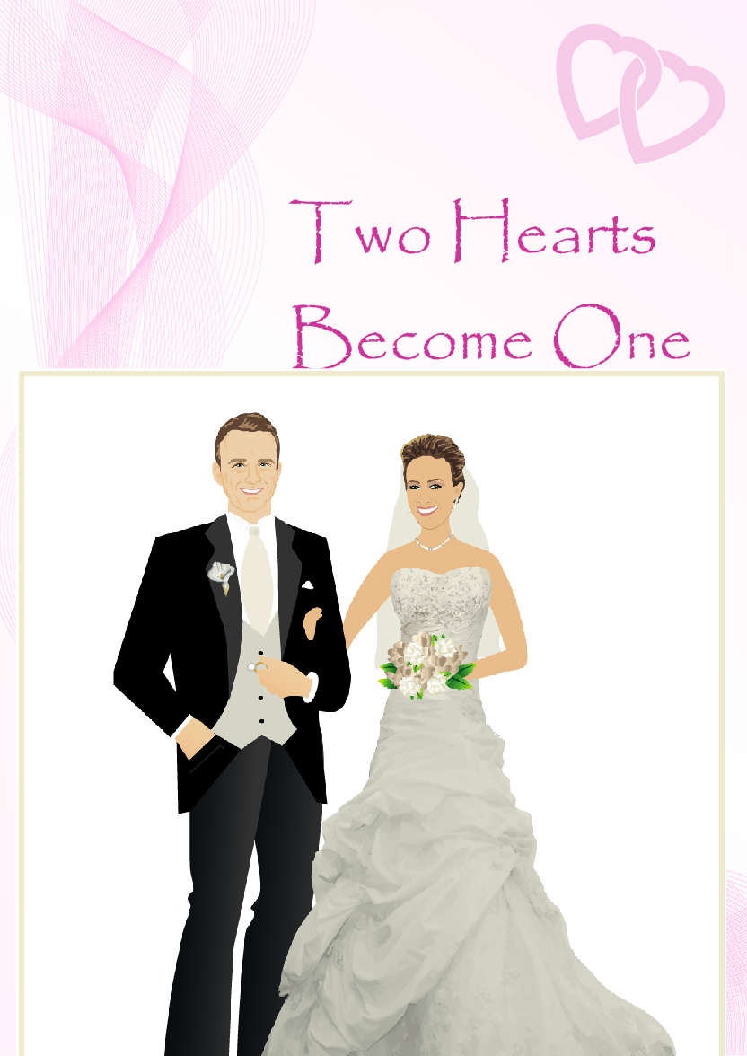 Two Hearts Decorative Card Front - card made with Crafty Bob's Card Creator