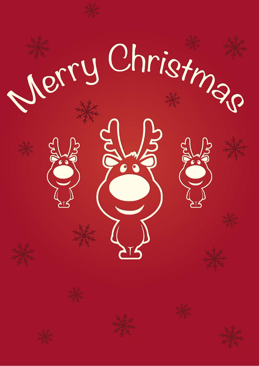 Smiling Reindeer - card made with Crafty Bob's Card Creator