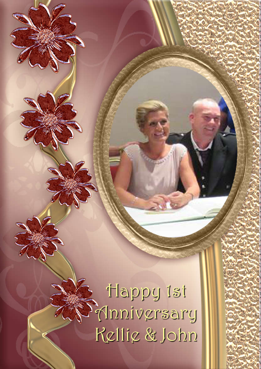 Glass Flowers Anniversary Card - card made with Crafty Bob's Card Creator