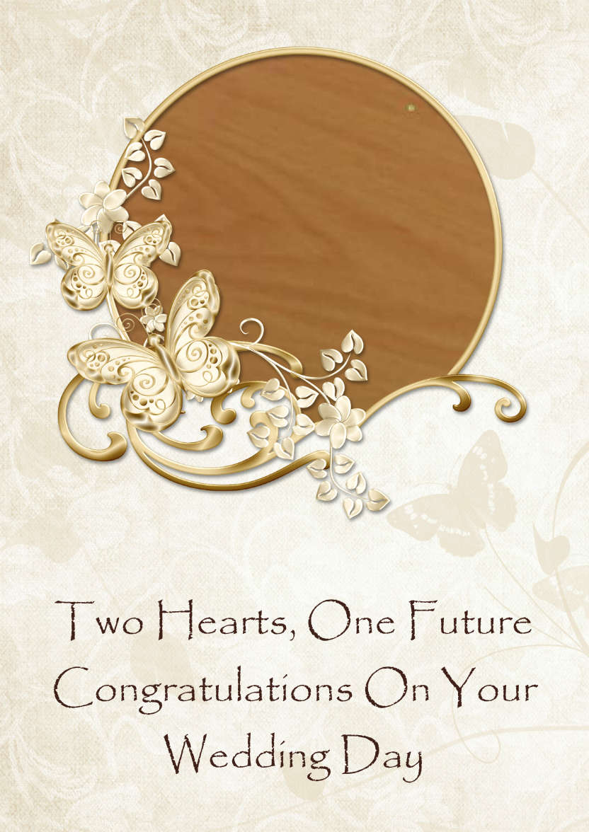 Gold Butterfly Aperture Photo Card - card made with Crafty Bob's Card Creator