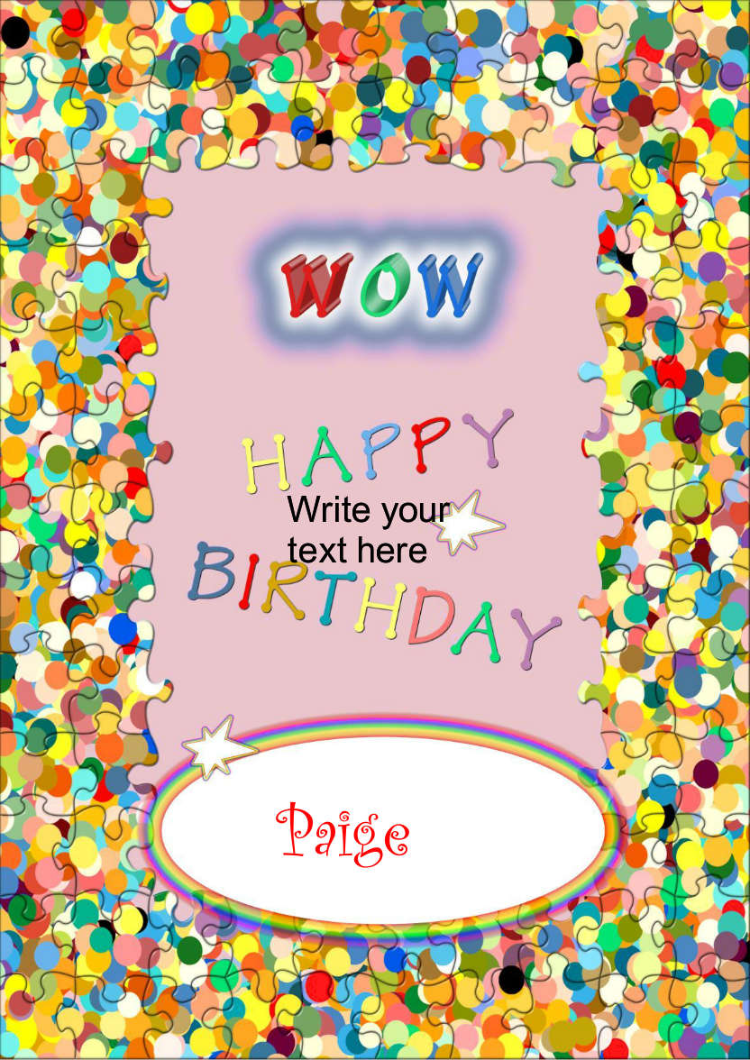 Crazy Dots Puzzle Two - card made with Crafty Bob's Card Creator