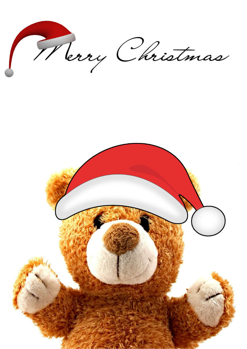 Christmas Bear Hug - card made with Crafty Bob's Card Creator