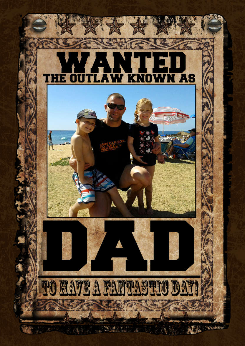 Dad Birthday. Father's Day, Photo Greeting Card - card made with Crafty Bob's Card Creator
