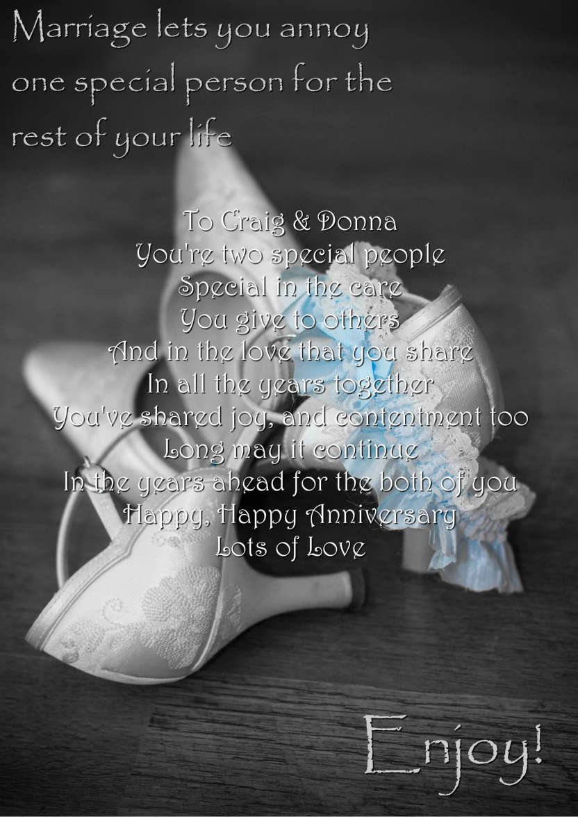 Wedding Shoes Humorous Card Front - card made with Crafty Bob's Card Creator