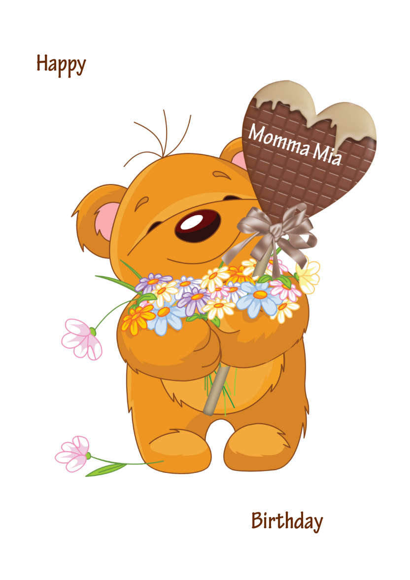 Bear Hugs - card made with Crafty Bob's Card Creator
