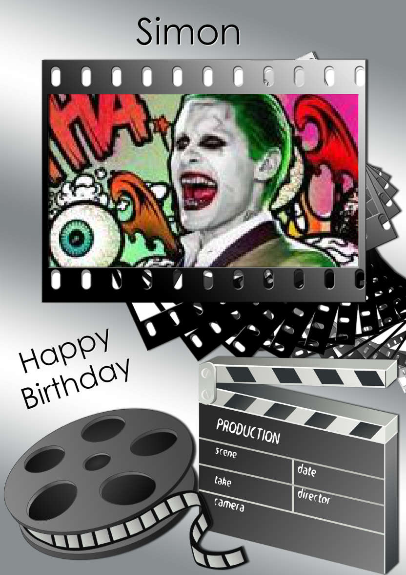 Movie Star Photo Card - card made with Crafty Bob's Card Creator