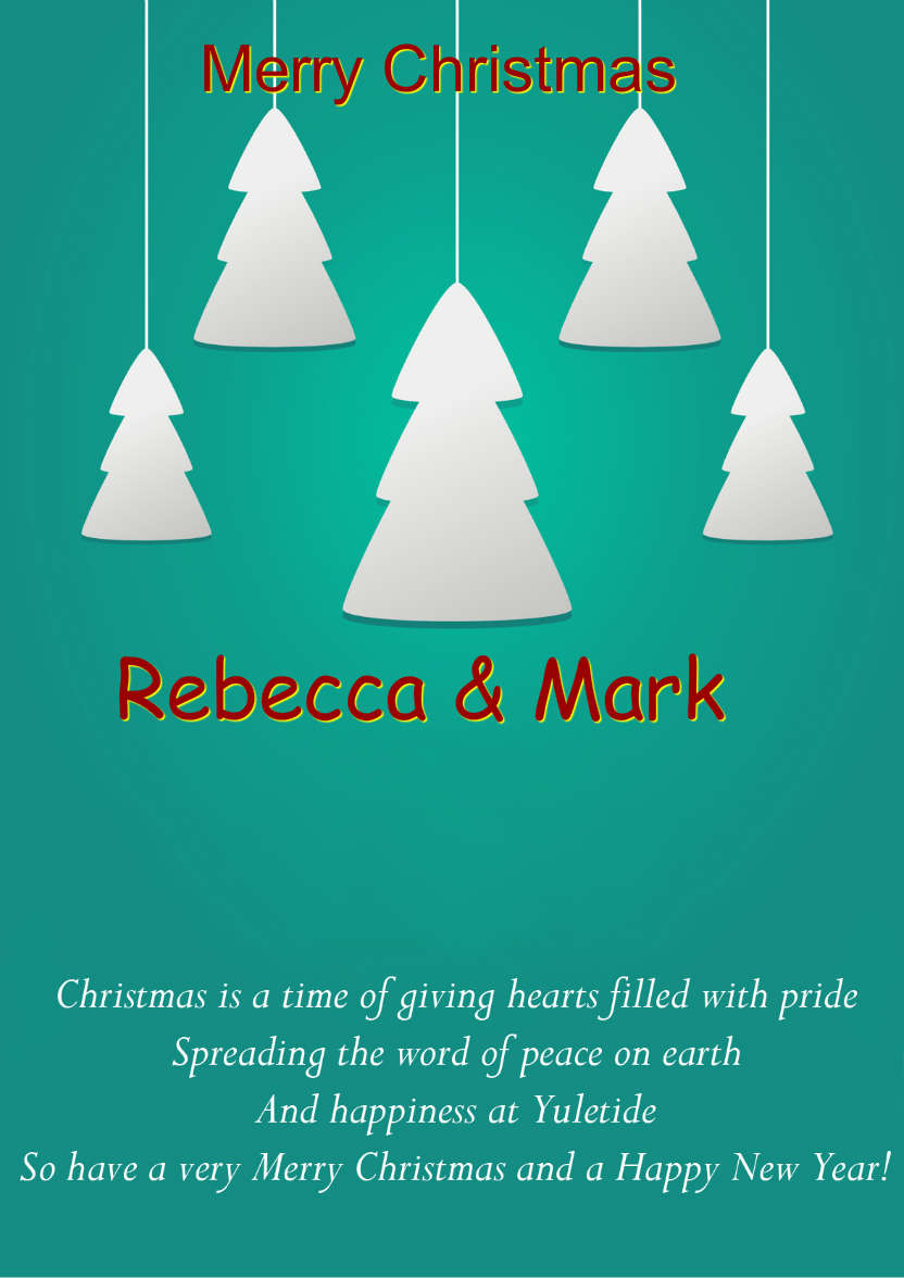 Christmas Tree Verse - card made with Crafty Bob's Card Creator
