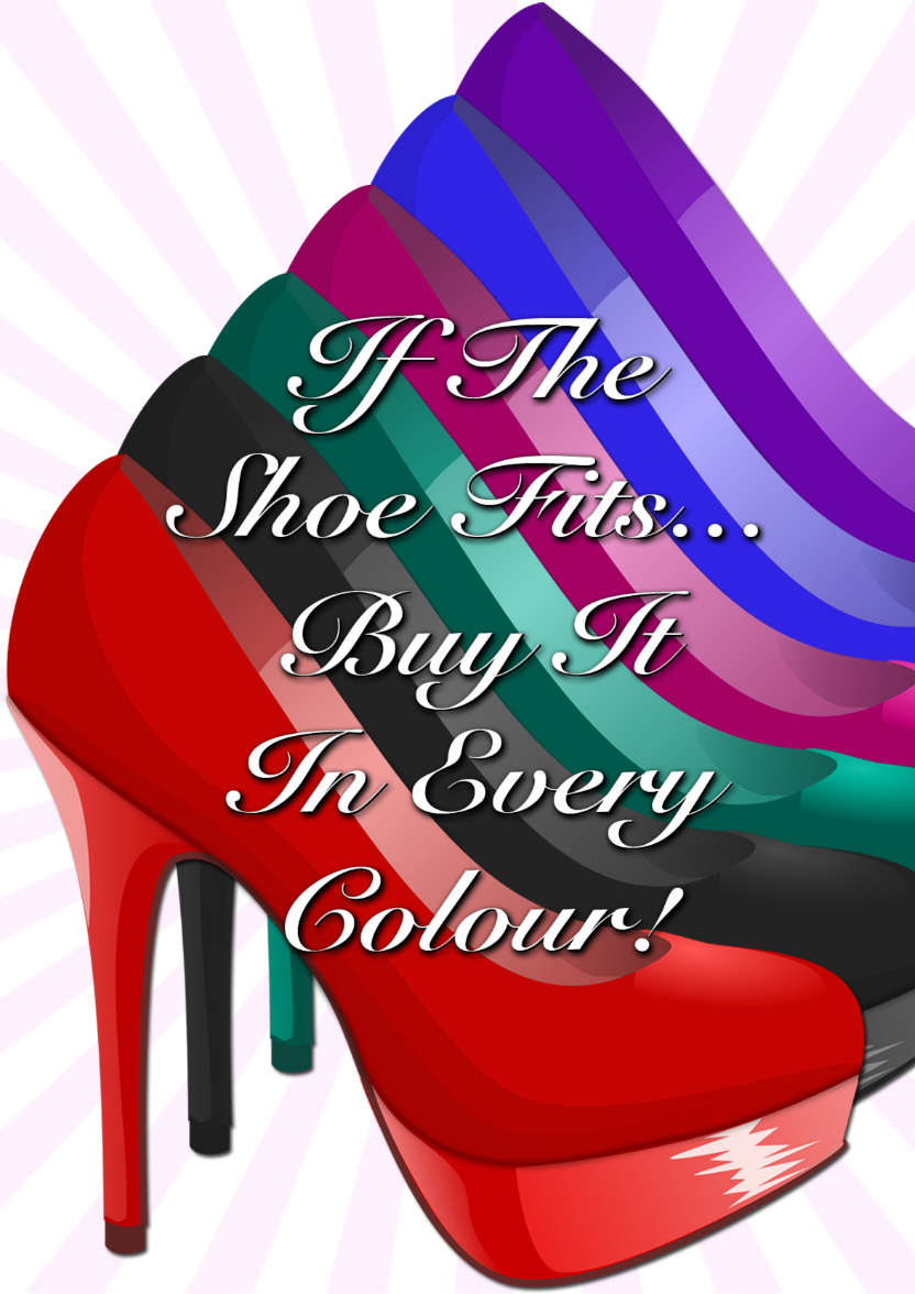 If the Shoe Fits Female Card - card made with Crafty Bob's Card Creator