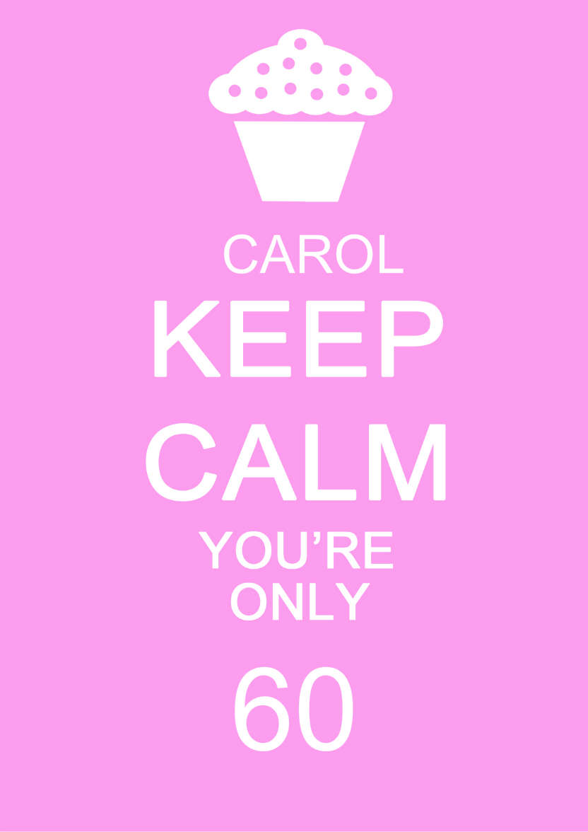 Keep Calm You're Only -  Pink - card made with Crafty Bob's Card Creator