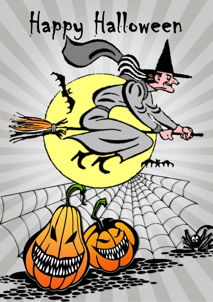 Spooky Pumpkins Halloween Card/invitation - card made with Crafty Bob's Card Creator