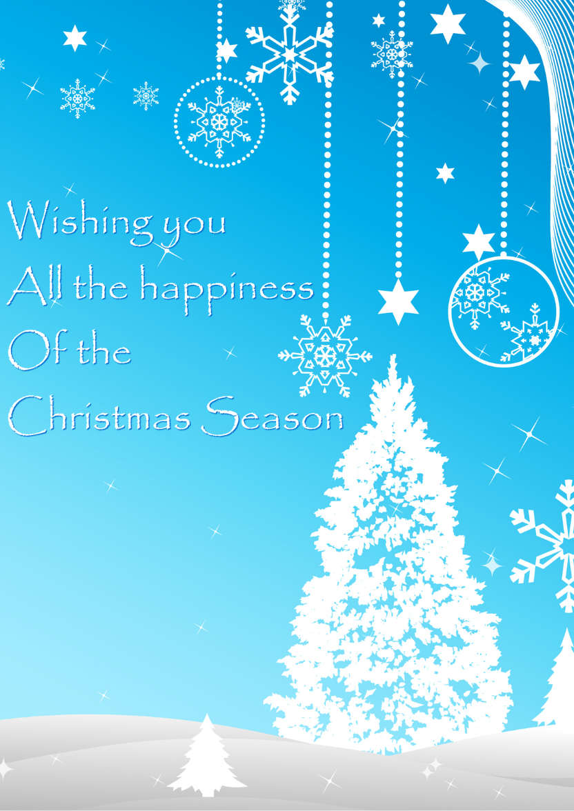 Christmas Bauble Snowscene - card made with Crafty Bob's Card Creator