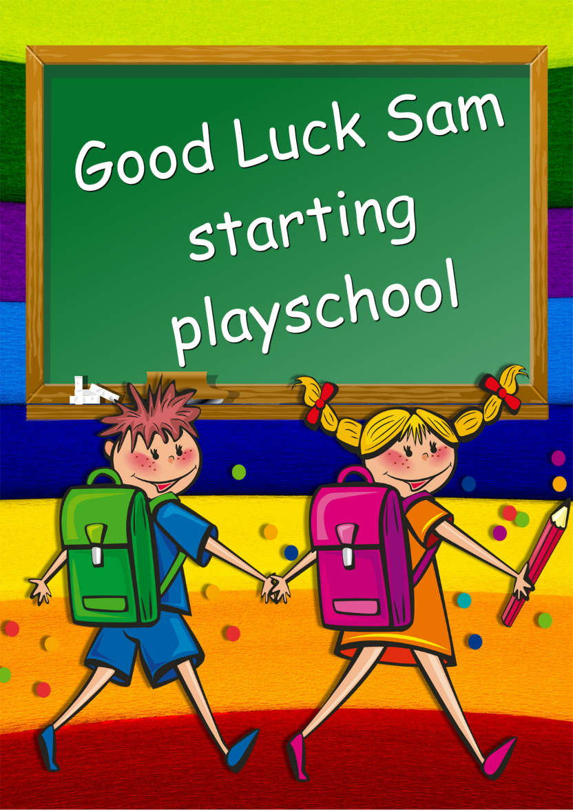 Welcome Back to School Card - card made with Crafty Bob's Card Creator