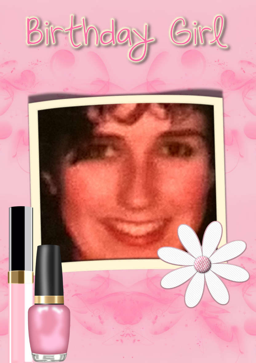 Birthday Girly Girl - card made with Crafty Bob's Card Creator