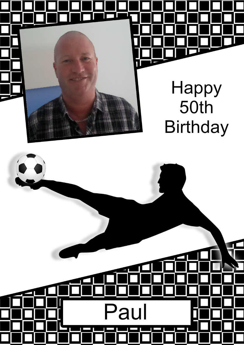 No.1 Football Fan Aperture Card - card made with Crafty Bob's Card Creator