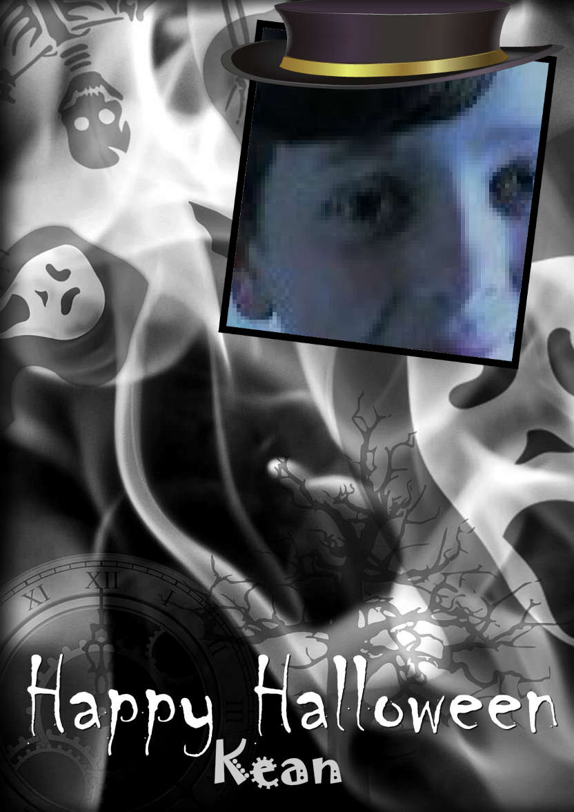 Spooky Halloween Aperture Card - card made with Crafty Bob's Card Creator