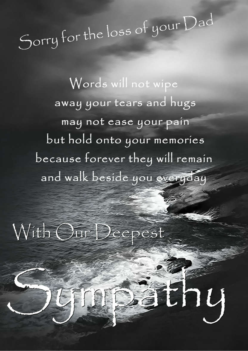 Back and White Shoreline Sympathy Card - card made with Crafty Bob's Card Creator