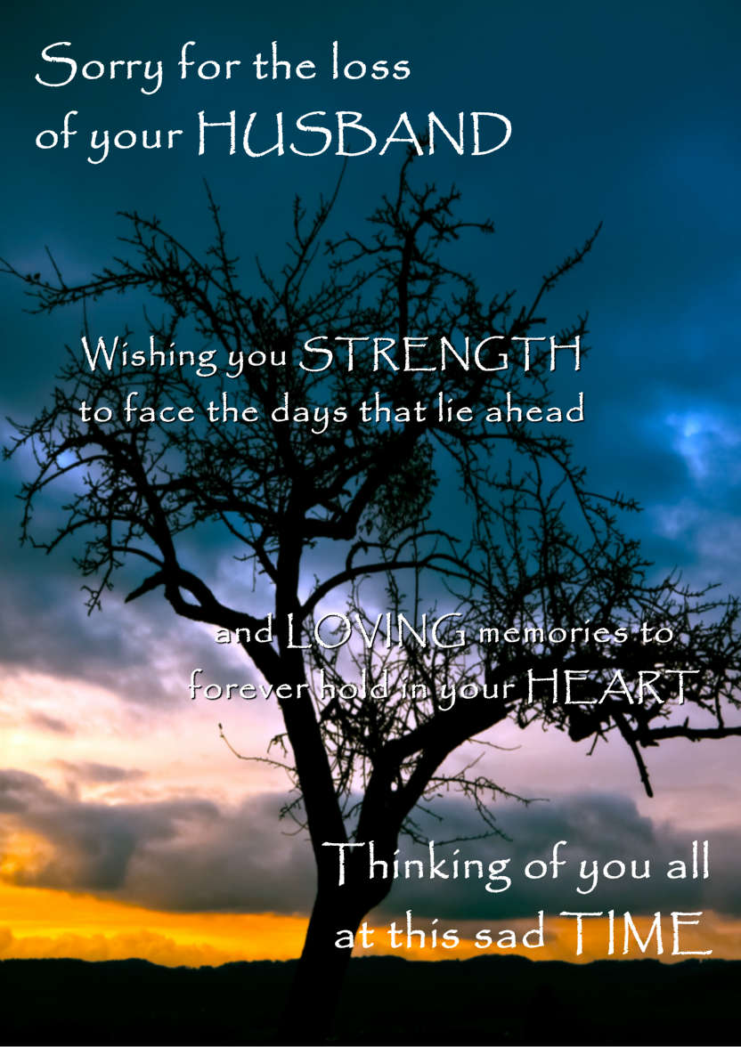 Stunning Tree Silhouette Sympathy Card - card made with Crafty Bob's Card Creator