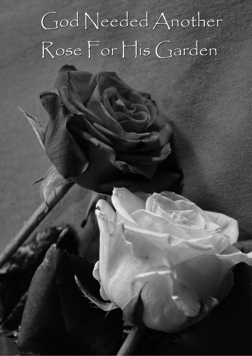 Blank and White Sympathy Roses - card made with Crafty Bob's Card Creator