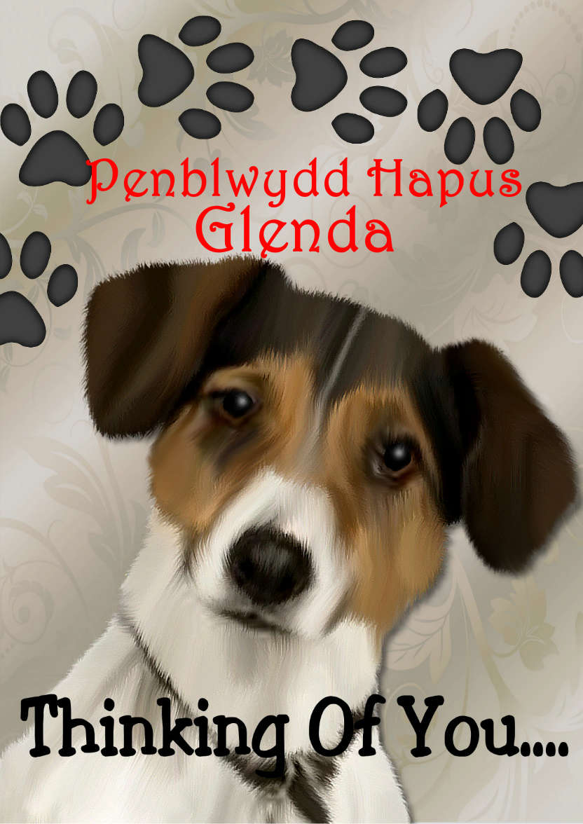 Thinking of You Puppy - card made with Crafty Bob's Card Creator