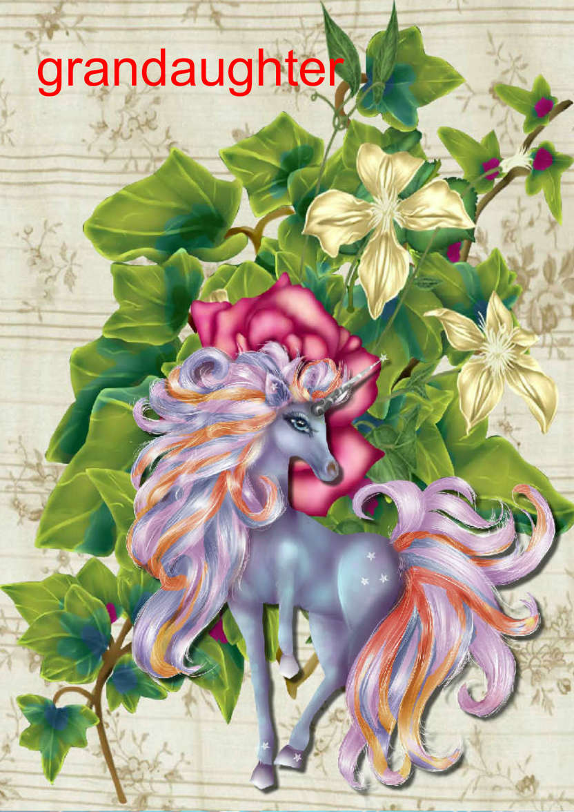 Unicorn Love - card made with Crafty Bob's Card Creator