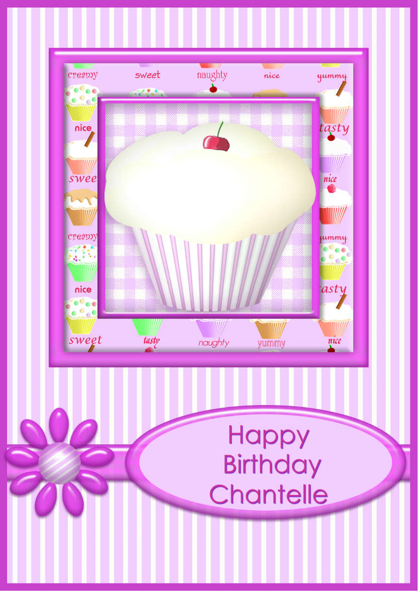Cupcake - card made with Crafty Bob's Card Creator