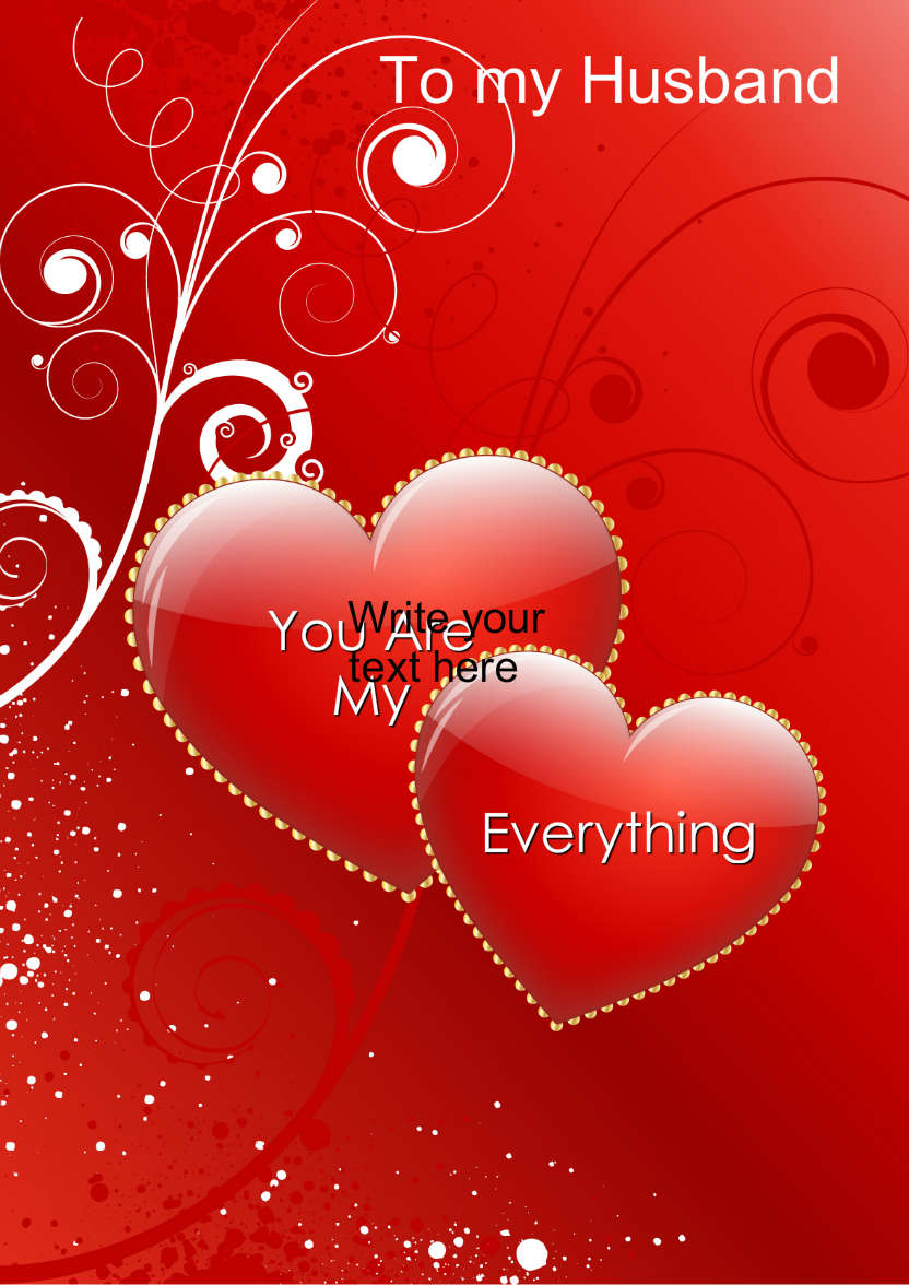 Double Heart Card Front - card made with Crafty Bob's Card Creator