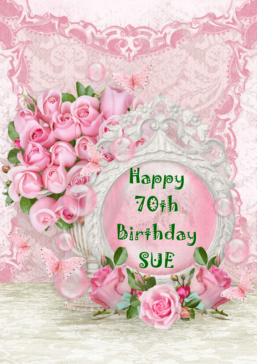 Lace and Roses Card Front - card made with Crafty Bob's Card Creator