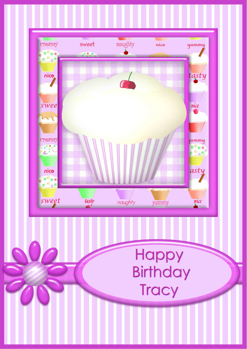 Cupcake - card made with Crafty Bob's Card Creator