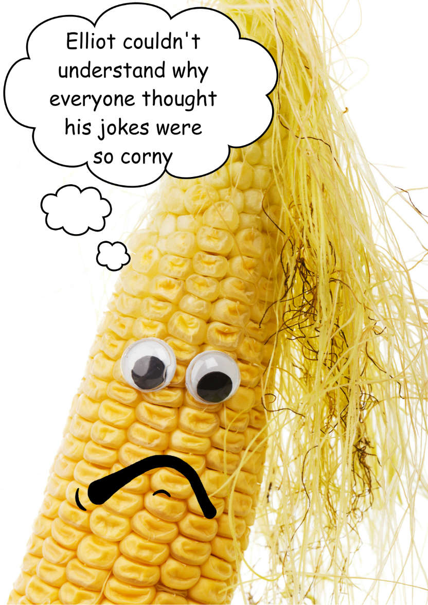 Confused Corn Humorous Card Front - card made with Crafty Bob's Card Creator