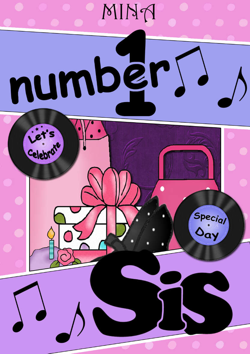 No 1 Sis Record Photo Upload Card - card made with Crafty Bob's Card Creator