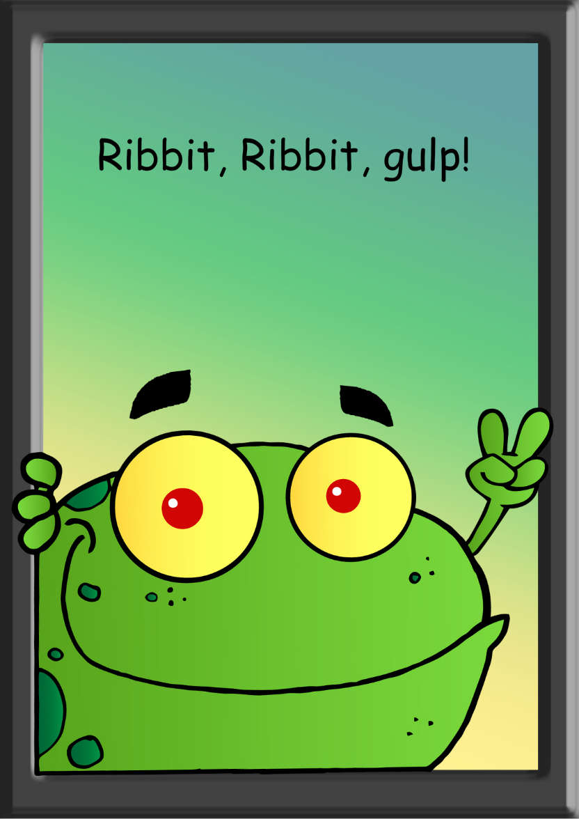 Belated Hoppy Birthday Frog Card - card made with Crafty Bob's Card Creator