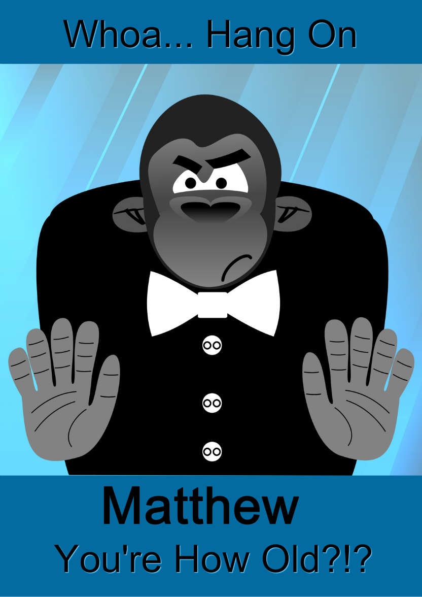 Grumpy Gorilla Humorous Card - card made with Crafty Bob's Card Creator