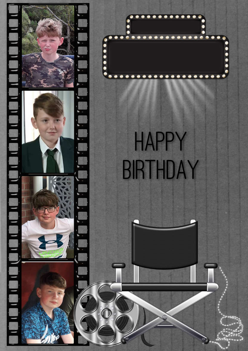 Movie Time - card made with Crafty Bob's Card Creator